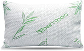 Rayon Derived from Bamboo Pillow, Cooling Shredded Memory Foam Bed Pillows Sets for Back, Stomach, Side Sleepers, Adjustable to Soft/Firm, Washable Cover