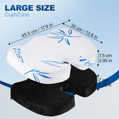 Memory Foam Seat Cushion – Ergonomic Support for Office Chair & Tailbone Relief