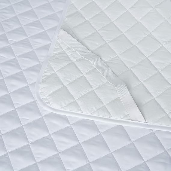 Mattress Protector, Waterproof, Quilted Cover Pad with Elastic Band Straps for Kids, Soft&Comfortable, Breathable, Vinyl Free